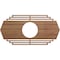 Ekena Millwork Chrysler Wood Fretwork Pierced Ceiling Medallion, Walnut, 36"W x 18"H x 9 1/2"ID x 3/8"T CMWP36X18X0375CSWA - alternate 1
